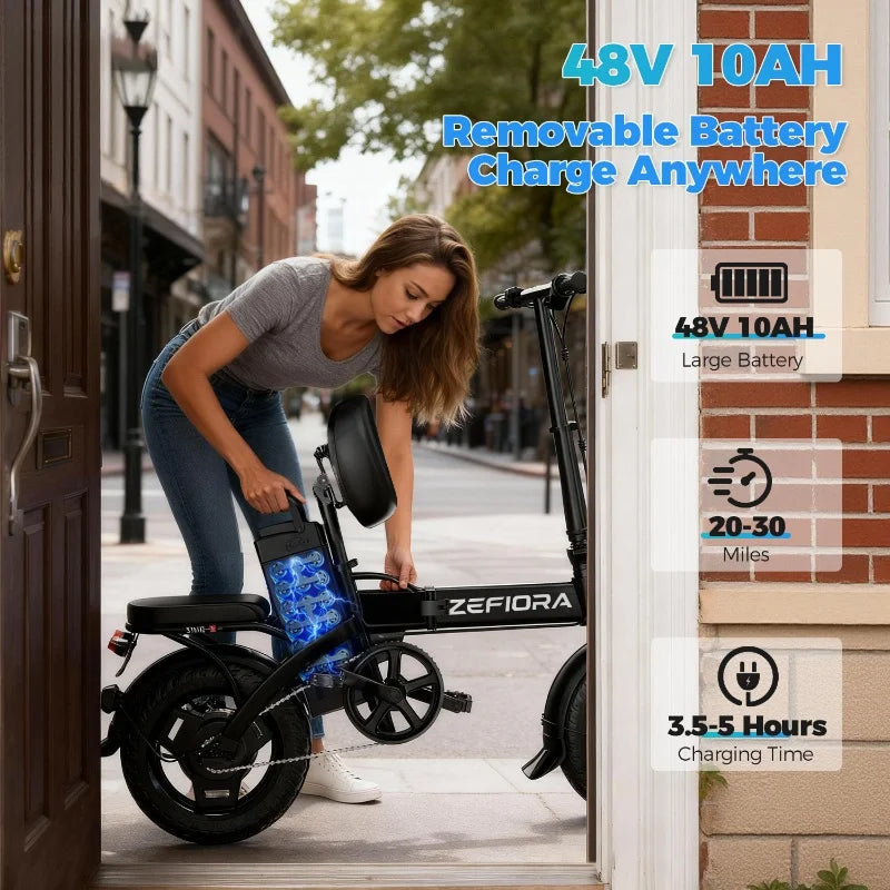 ZEFIORA 1000W 2000W Electric Bike For City Commuting