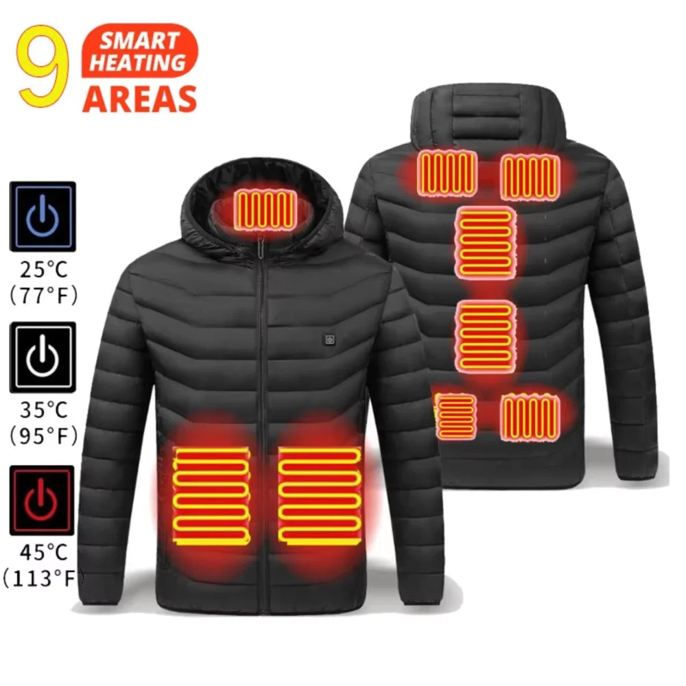 LEOSOXSCN 21 Areas Heated Jacket Unisex USB Self Heating