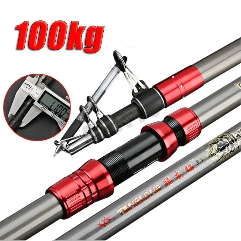 GTOFYU Long Distance Throwing Carbon Telescopic Fishing Rod