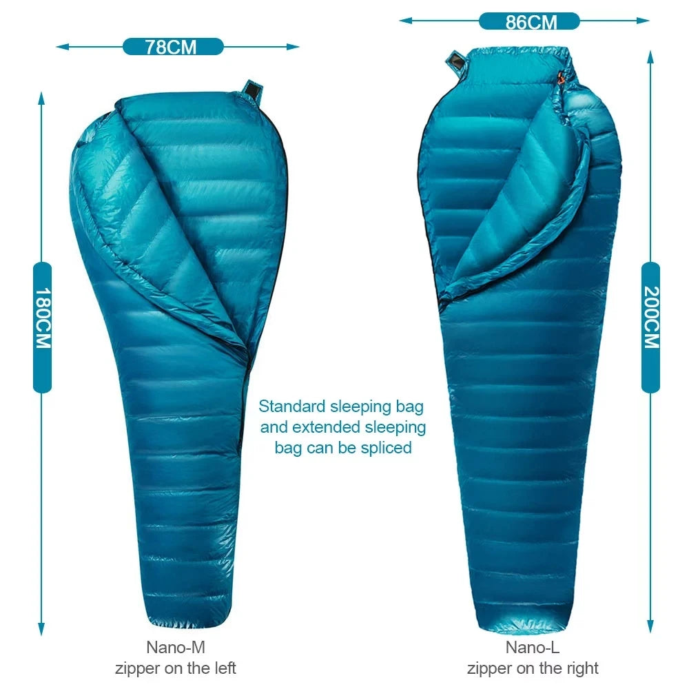 AEGISMAX Goose Down Sleeping Bag 700FP Ultralight Envelope Style