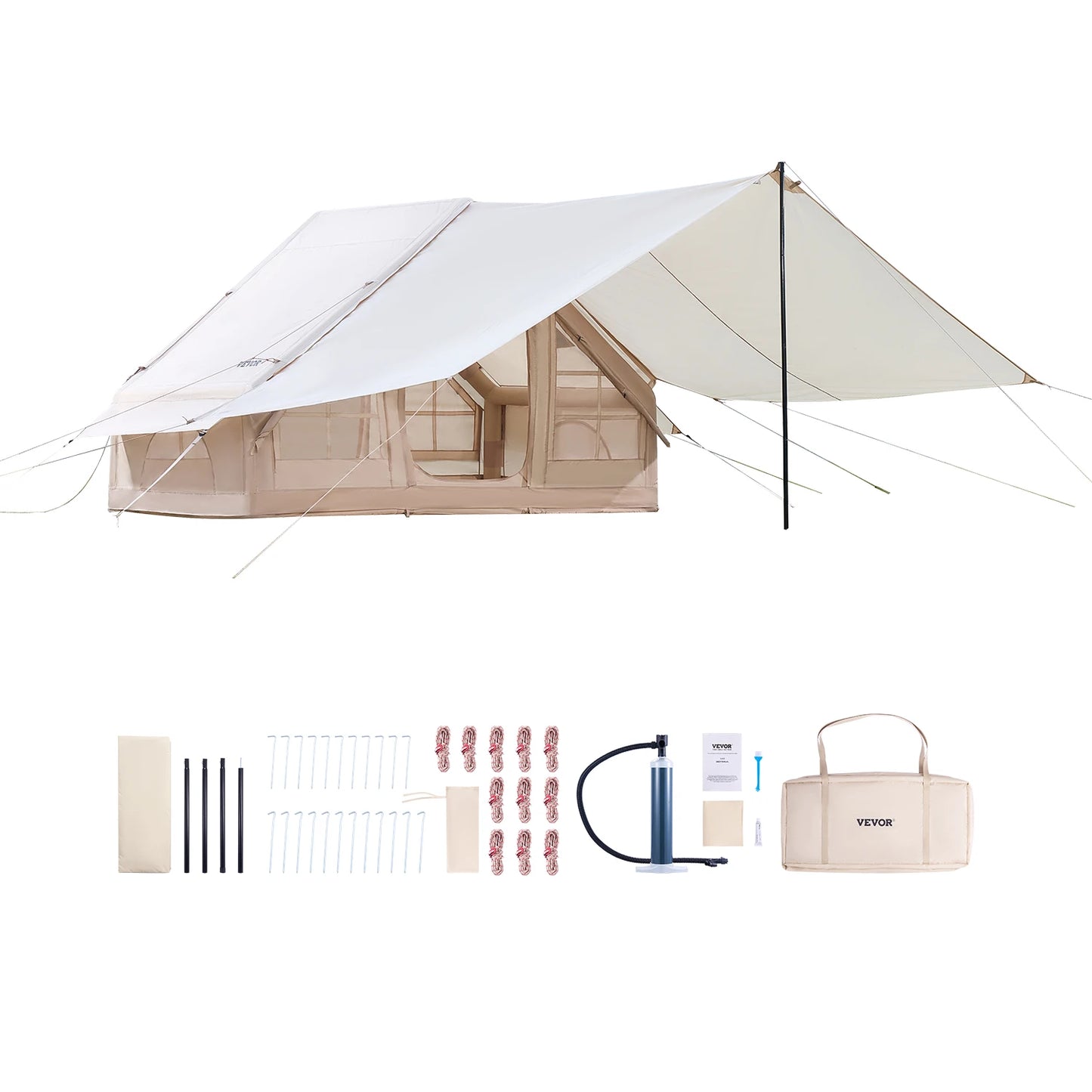 SucceBuy Inflatable Tent for 3 to 5 People Hand Pump