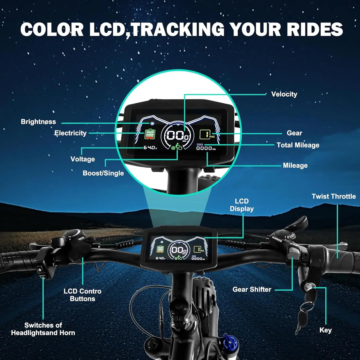 TS60 5000W Dual Motor E Bike With 60V 25Ah Battery