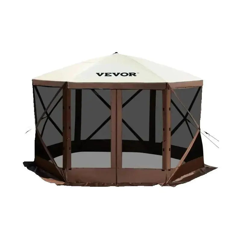 SucceBuy Pop Up Camping Gazebo Shelter 6 Sides Canopy