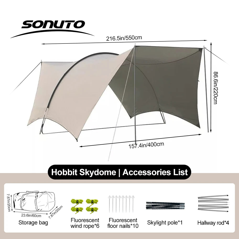 UPF50 Plus Lycra Beach Tent Windproof Portable Sunshade Shelter Camping