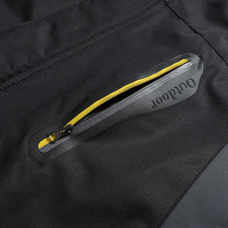 CHRLCK Waterproof Hiking Jacket For Men Windproof Velvet Warm