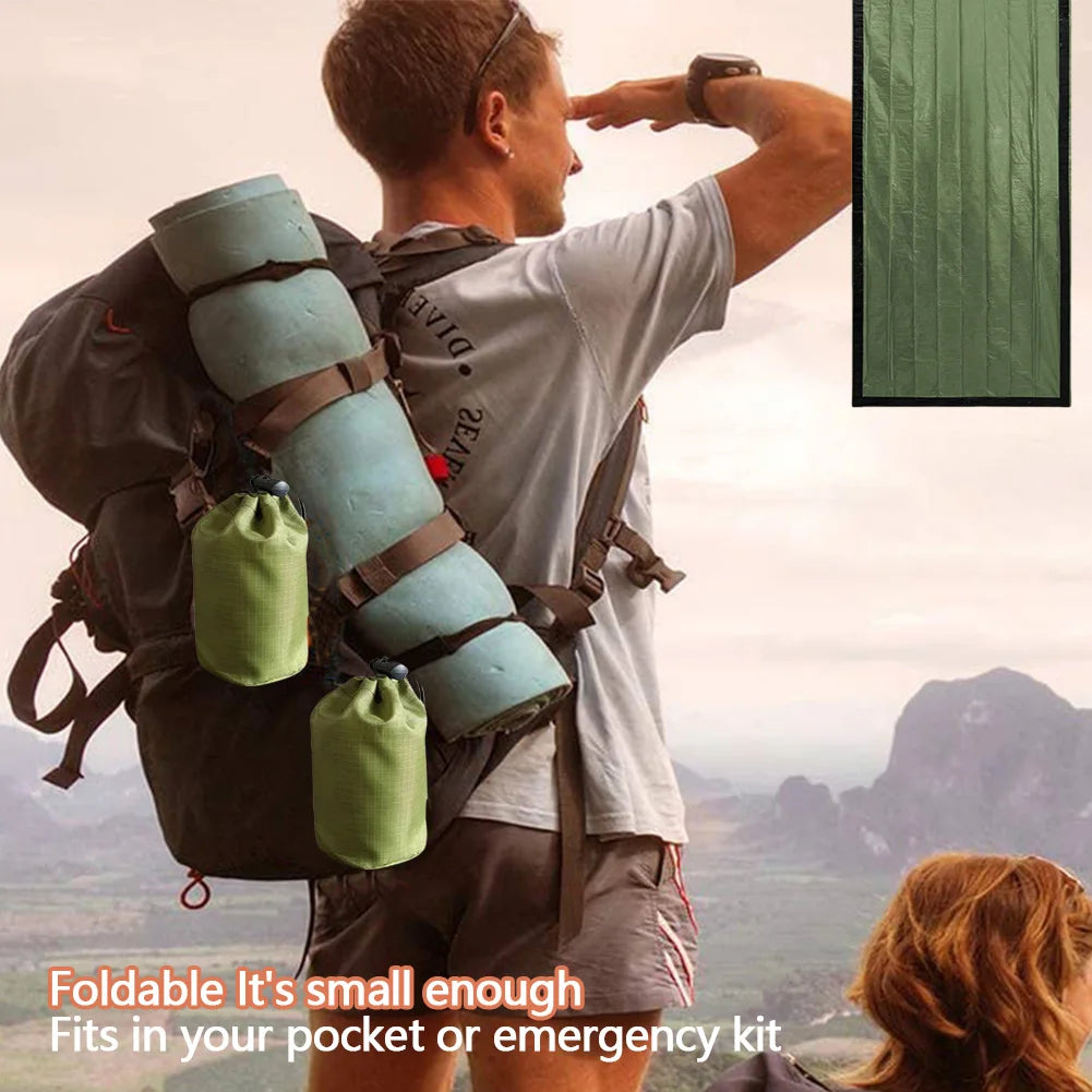 Emergency Waterproof Thermal Bivy Sack Sleeping Bag For Camping