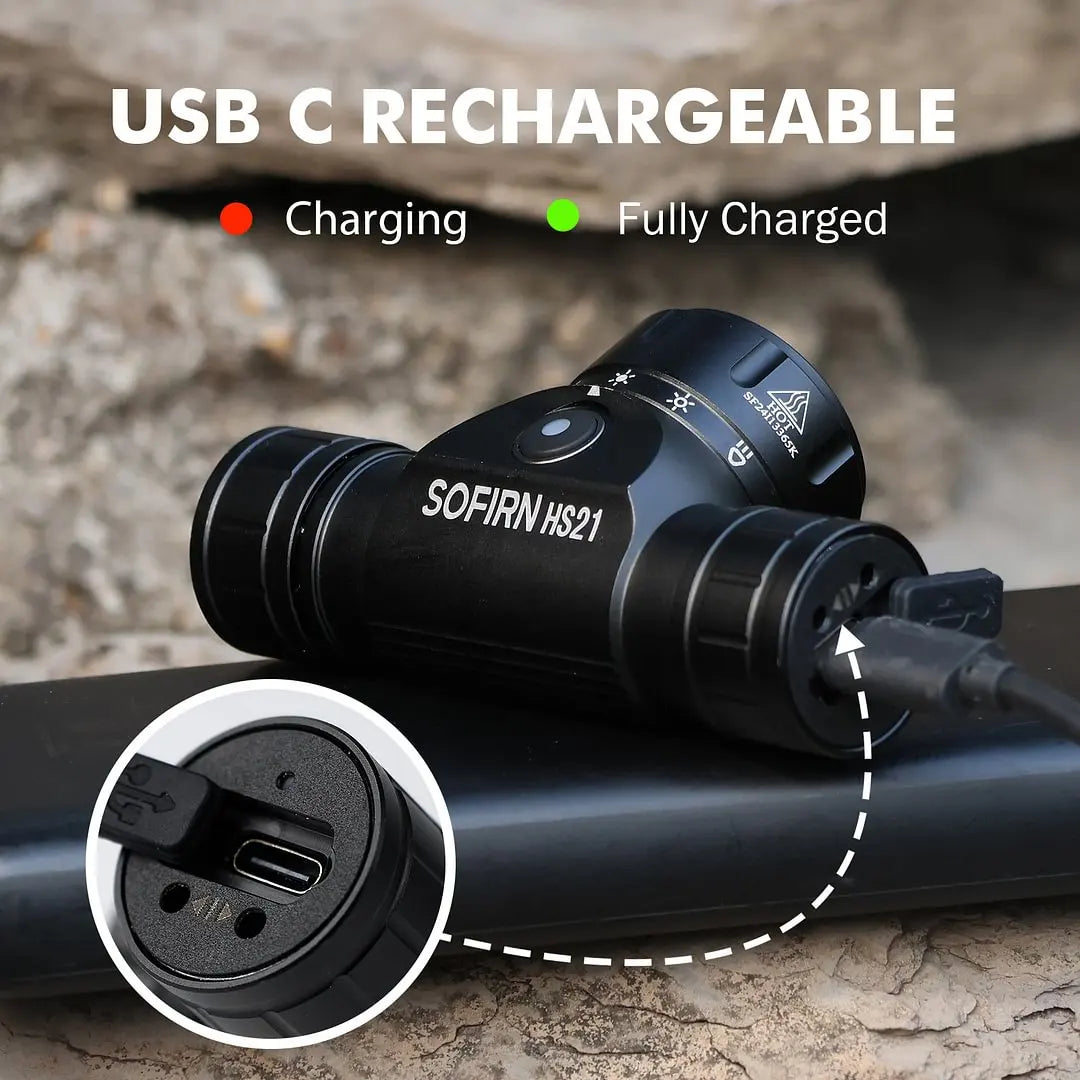 Sofirn HS21 Headlamp SFT40 2000 Lumen USB C Rechargeable