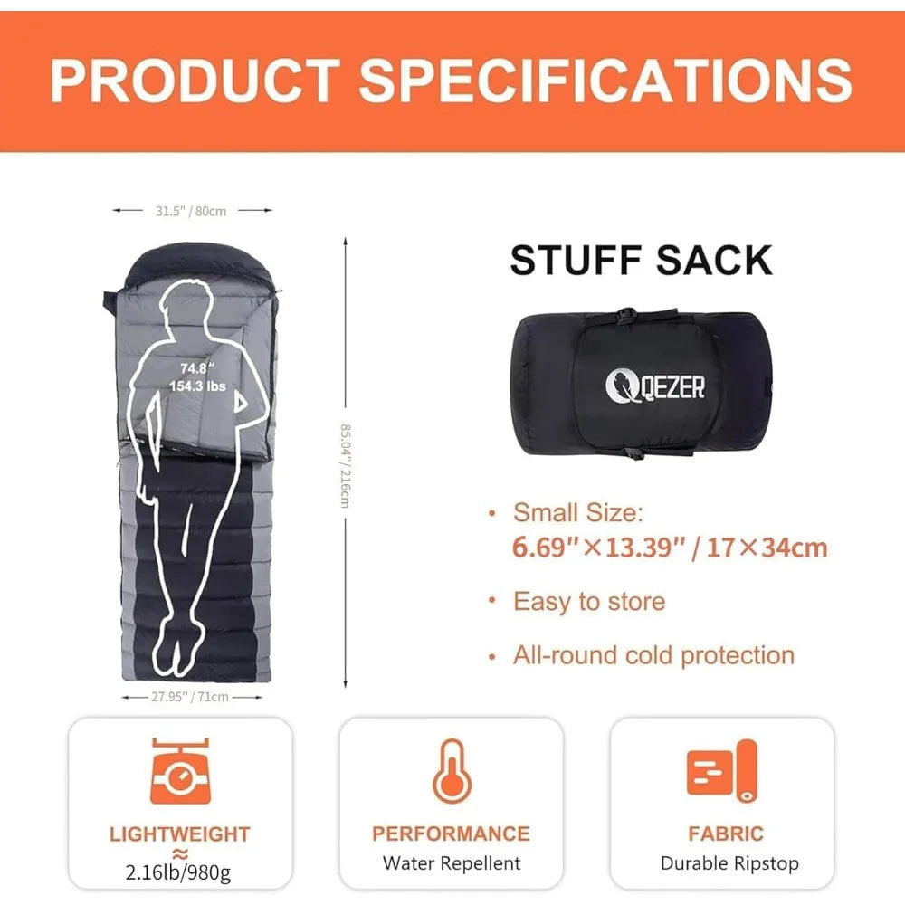 YTYIN Cotton Sleeping Bag For Adults Cold Weather Camping