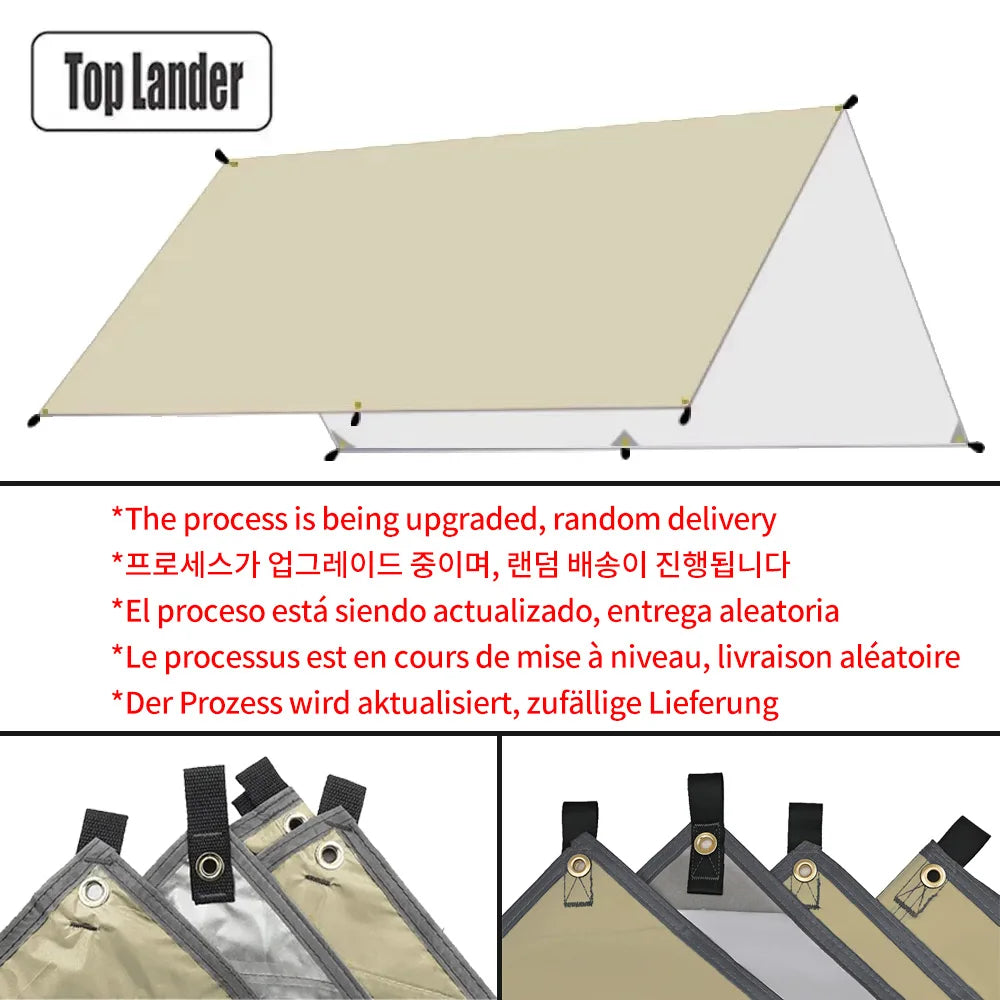 Top Lander Camping Tarp Waterproof Sun Shelter Outdoors