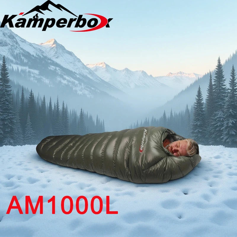 Kamperbox Cold Weather Down Sleeping Bag for Winter Camping
