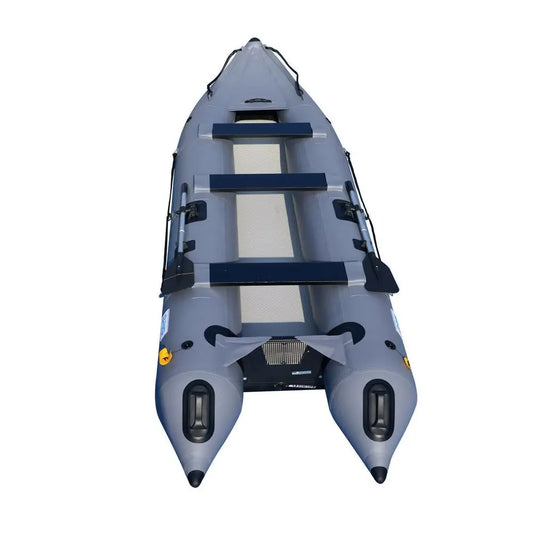 Inflatable Pontoon Boat for Three People Fishing and Kayaking