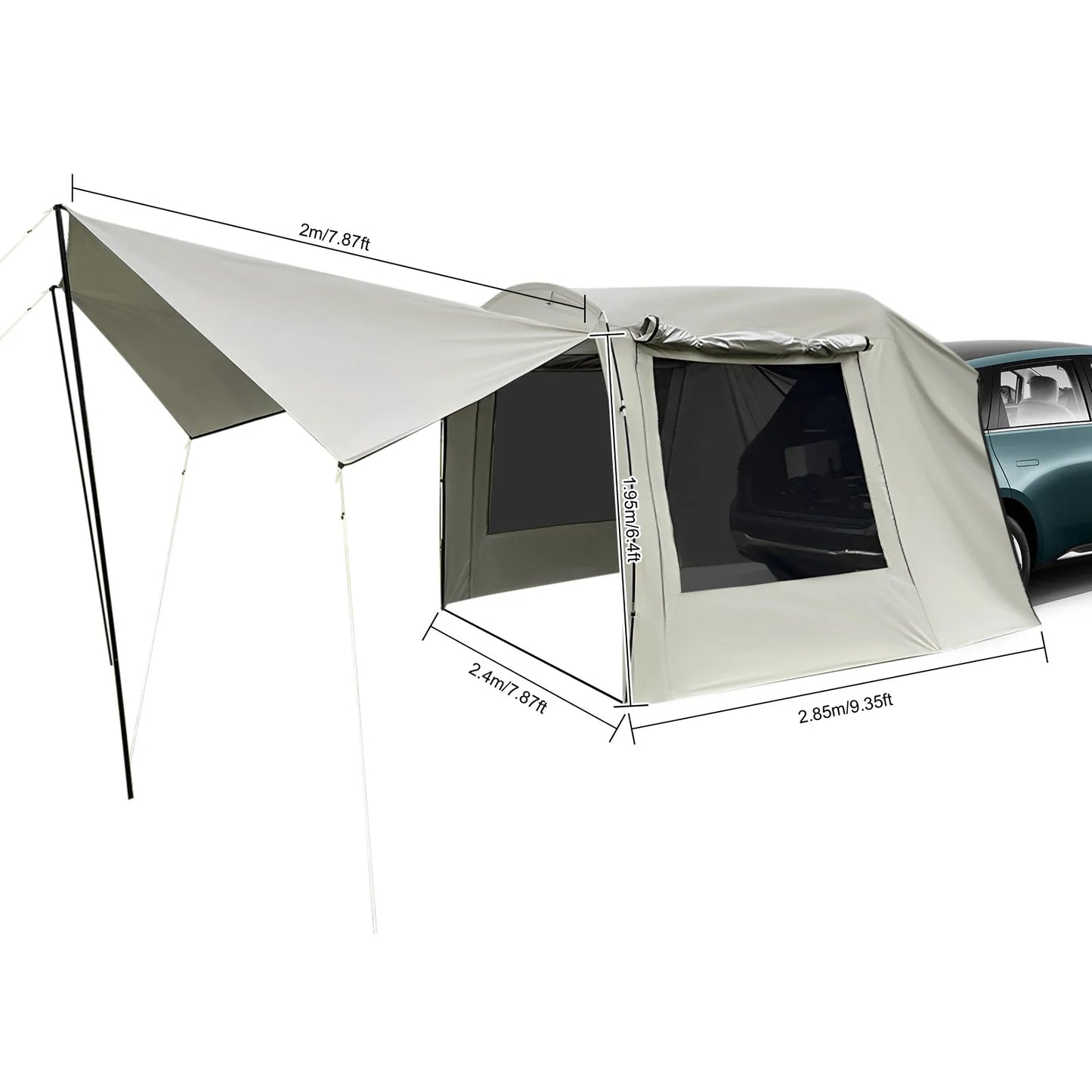 Bymaocar Car Awning Tent For SUV And Sedan Tailgate