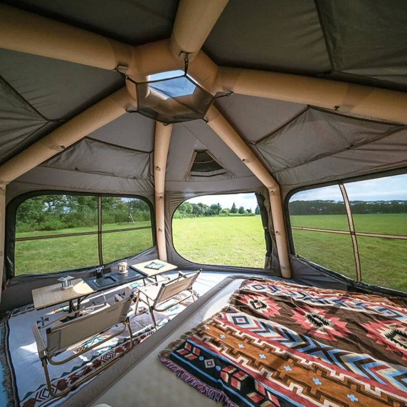 OIMG Quick Inflatable Outdoor Family Camping Tent Waterproof