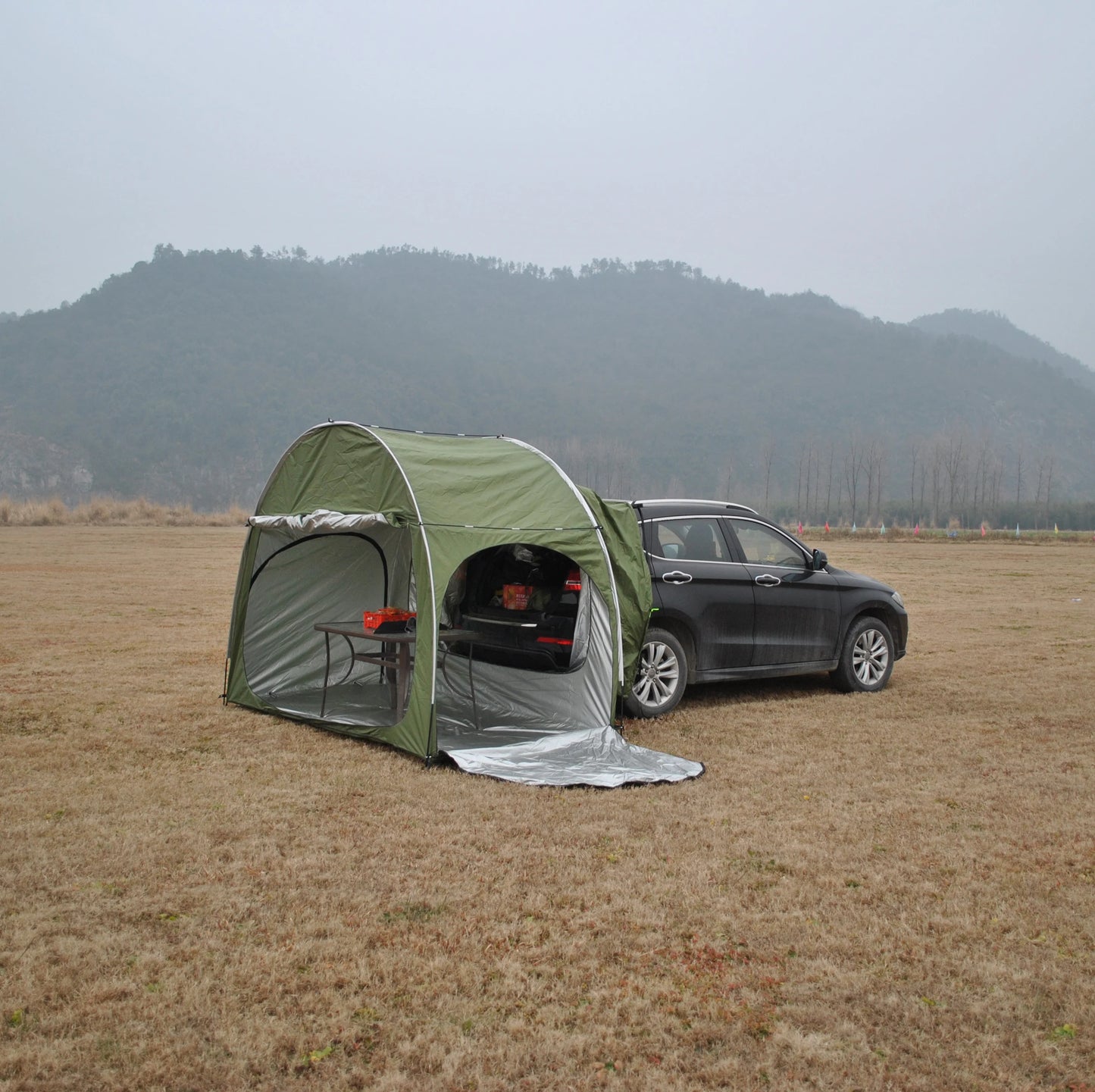Others Double Layer SUV Tail Tent Waterproof Car Rear Tent