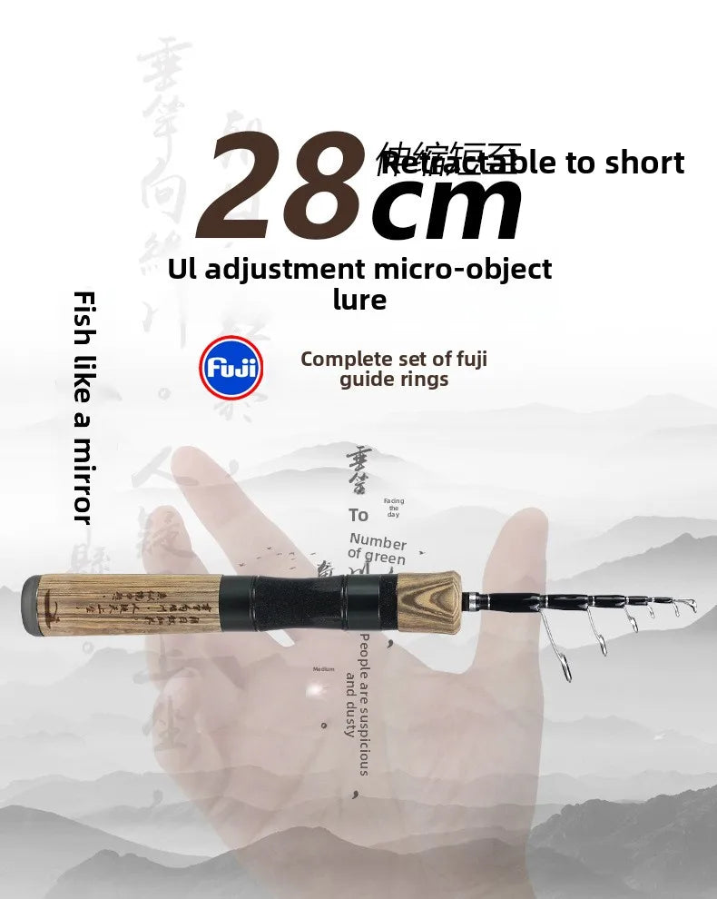 Telescopic Fishing Rod Portable Stream Pole for Travel