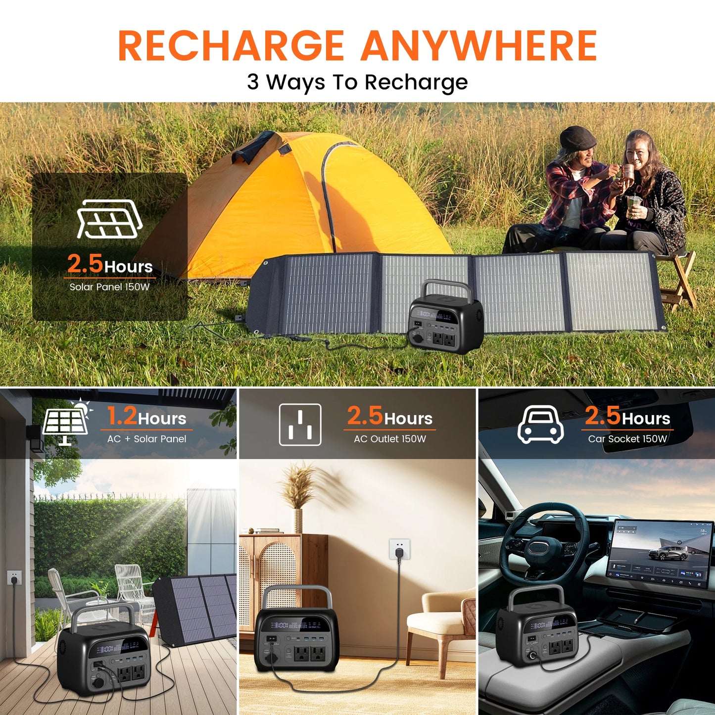 CTOLITY AP400 500W Portable Power Station LiFePO4 Battery Backup
