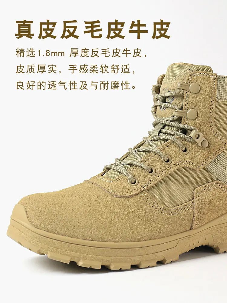 KOWM Hiking Shoes Men Waterproof Boots Rural Trekking