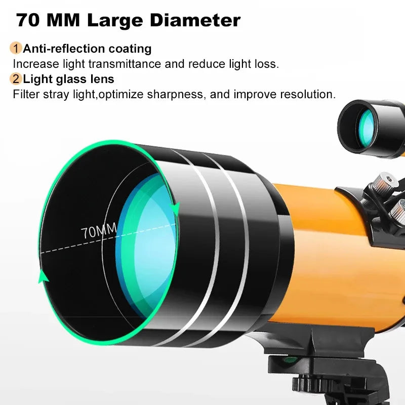 Borwolf F30070 Monocular Astronomical Telescope 150X Zoom