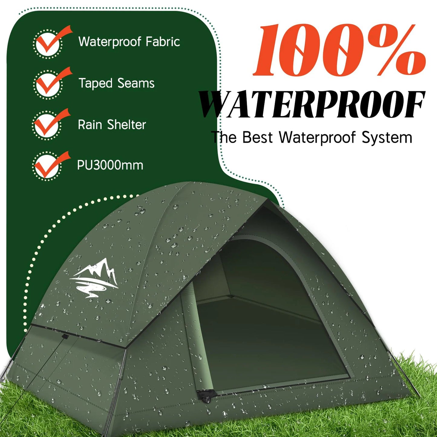 Four Season Camping Tent Waterproof Windproof Easy Setup