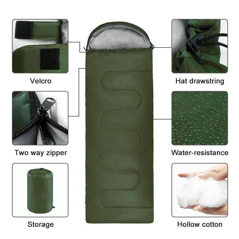 Ultralight Waterproof Four Season Camping Sleeping Bag For Outdoor Hiking