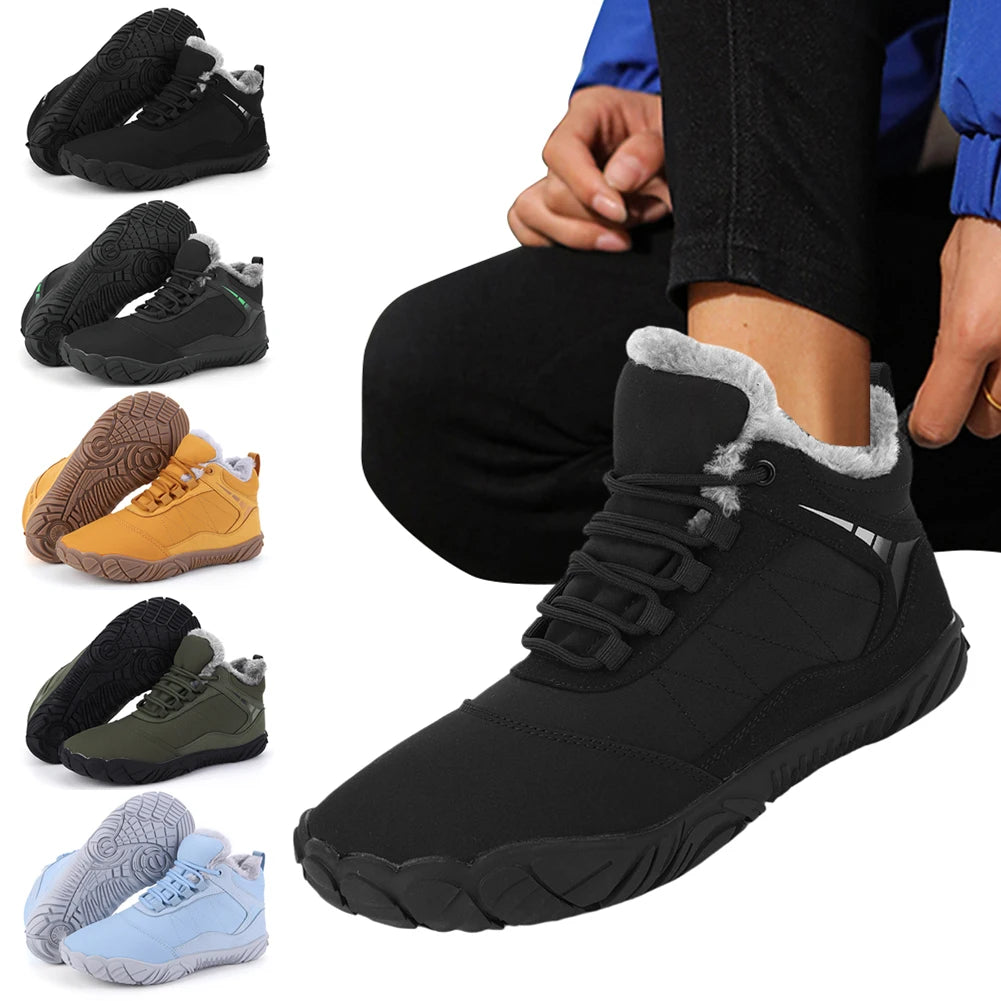 Winter Barefoot Snow Boots For Men Non Slip Trekking Shoes