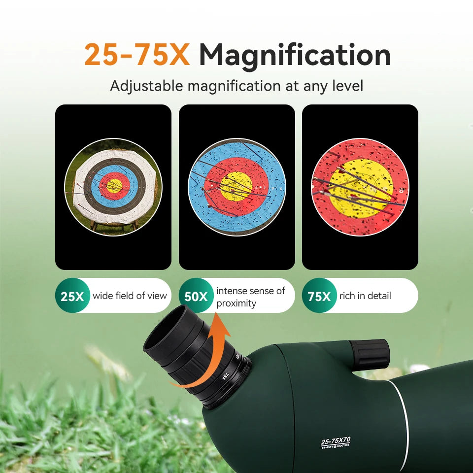 Svbony Spotting Scope Porro Prism Zoom Waterproof Telescope