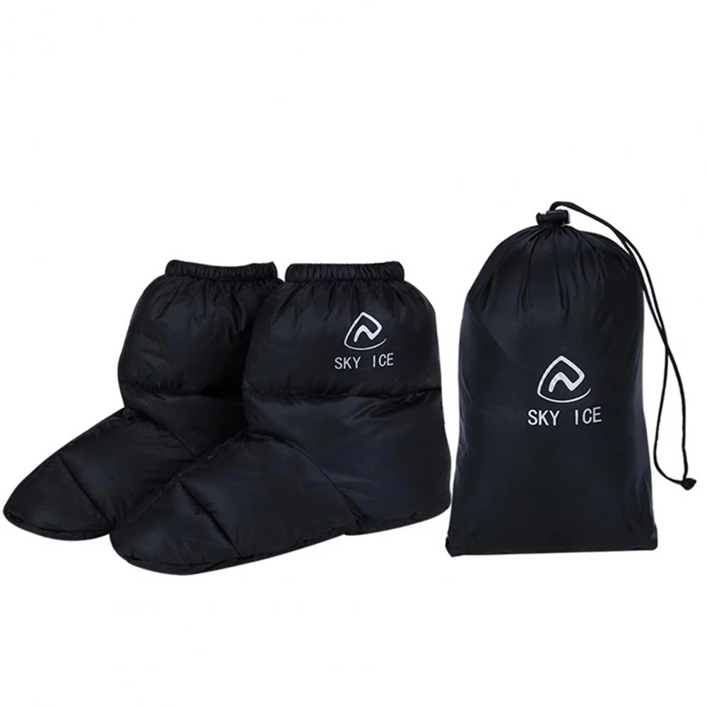 NONECN Winter Duck Down Slippers Boots For Men And Women