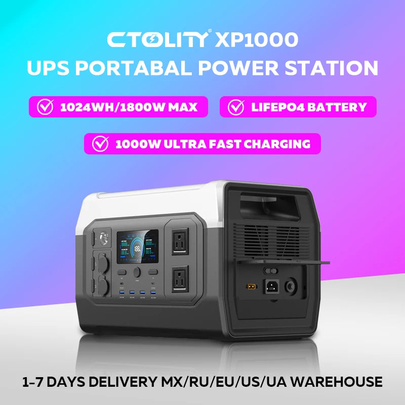 LiFePO4 1800W Portable Power Station Outdoor Solar Generator