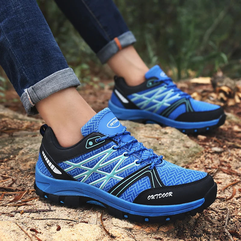 Emike Men's Hiking Shoes Breathable Mesh Outdoor Waterproof