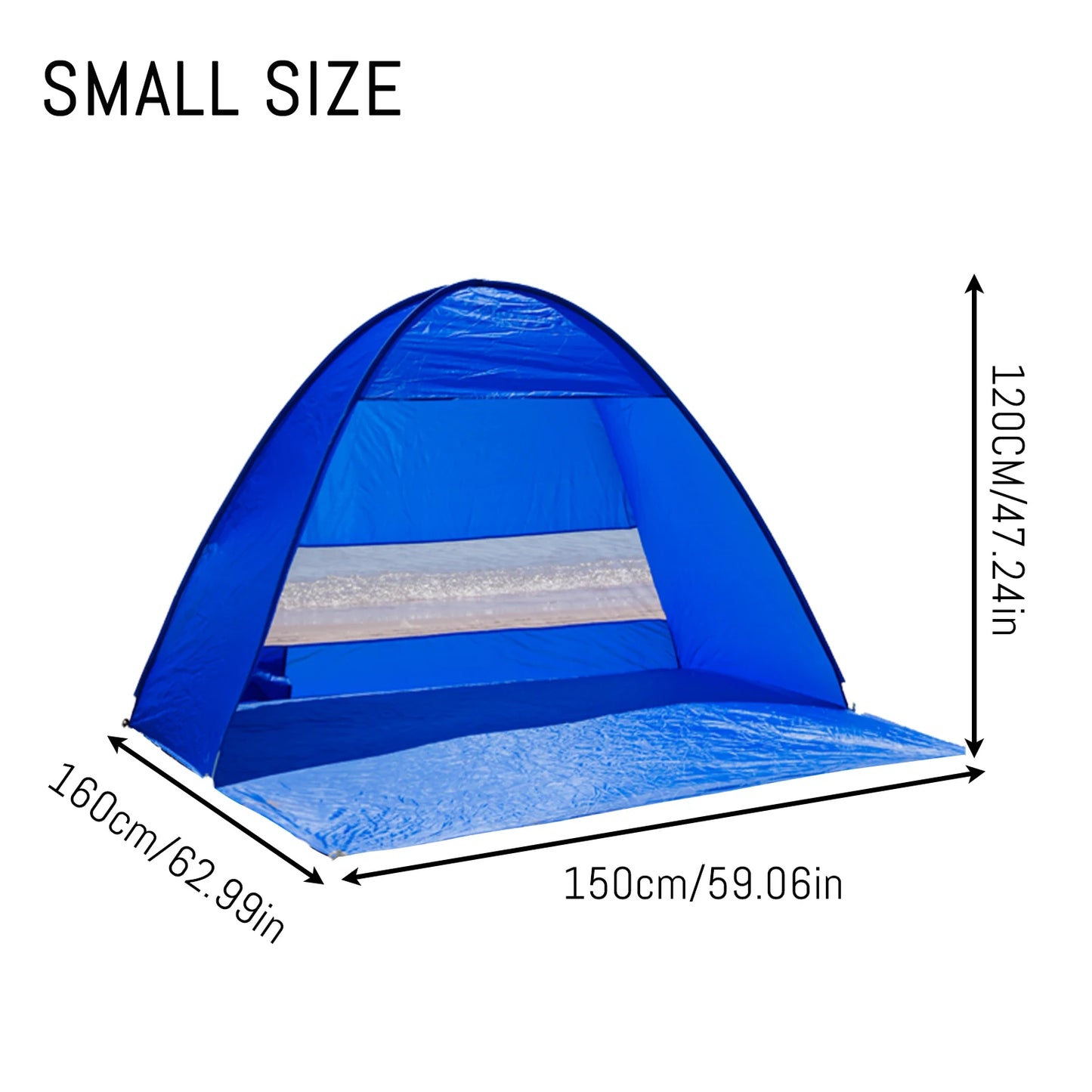 Pakicetus Pop Up Beach Tent With Handbag, Compact Folding Design