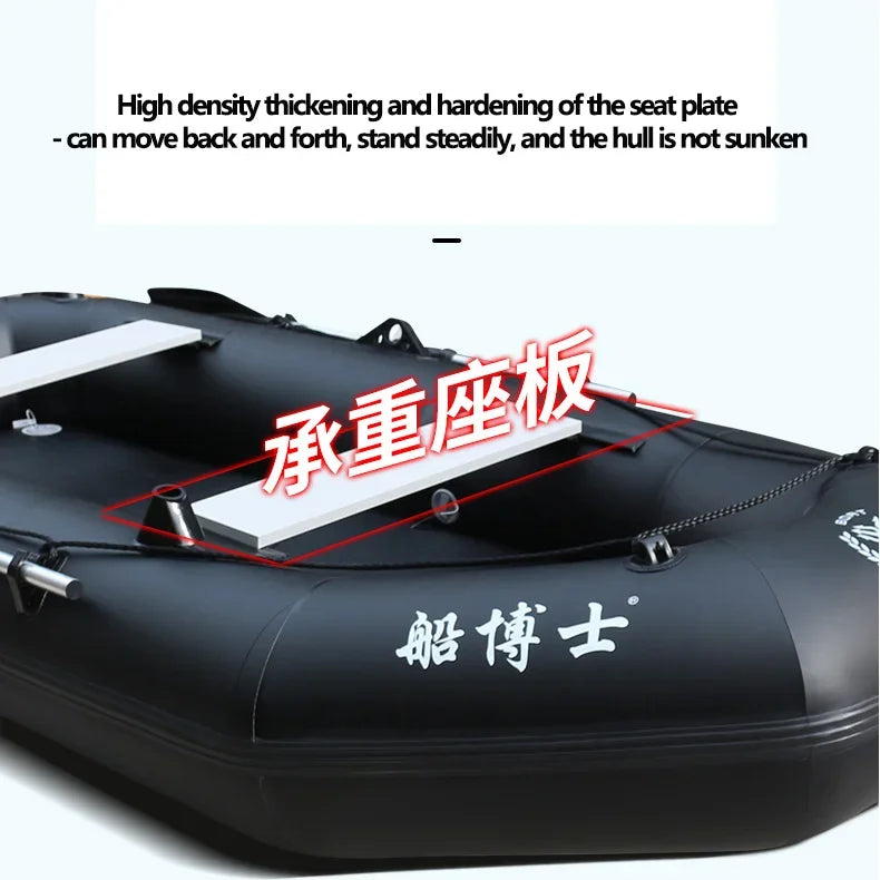 IHOMEINF Foldable Inflatable Boat Raft for Adults Dinghy TearResistant