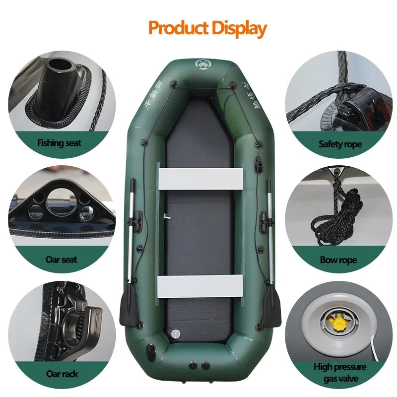 IHOME BOATPARTS Inflatable Fishing Kayak With Air Deck Bottoms