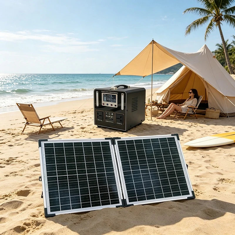 Taepiaai LiFePO4 Portable Solar Power Station 220V 1000W 86Ah