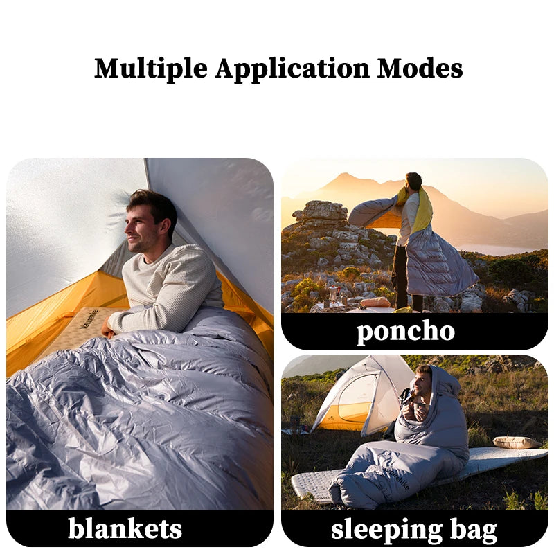 Naturehike CW700 Ultralight Winter Duck Down Sleeping Bag 650FP Waterproof