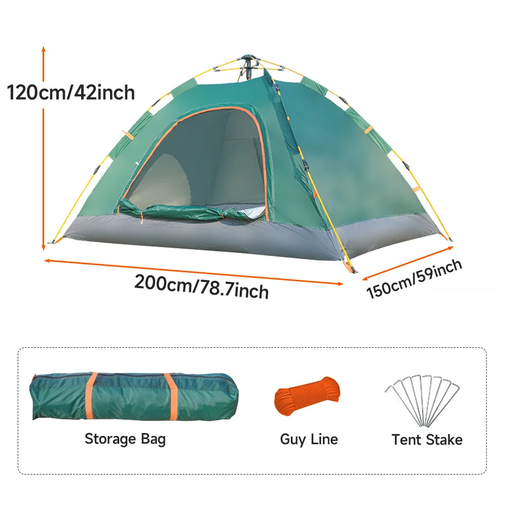 Pop Up Camping Tent For 2-3 People With Instant Setup