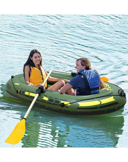 Wonflex Two Person Inflatable Kayak Foldable Fishing Canoe Set