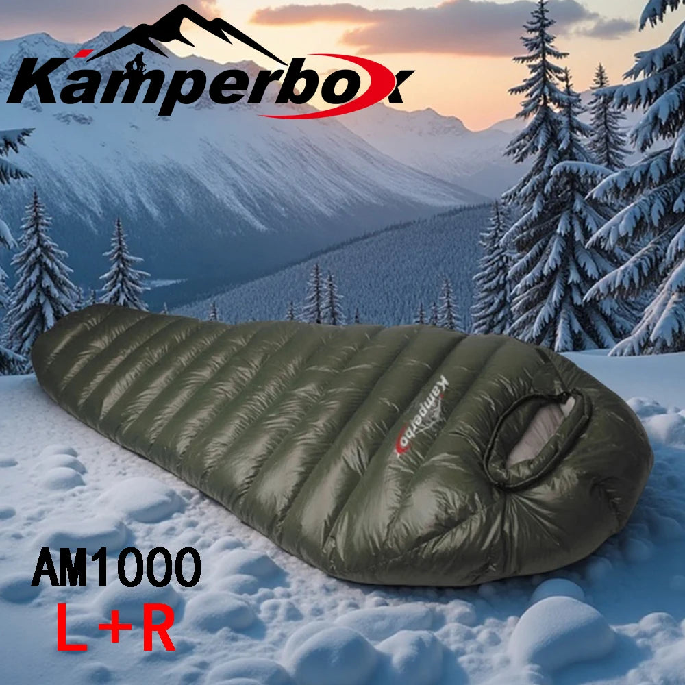 Kamperbox Cold Weather Down Sleeping Bag for Winter Camping