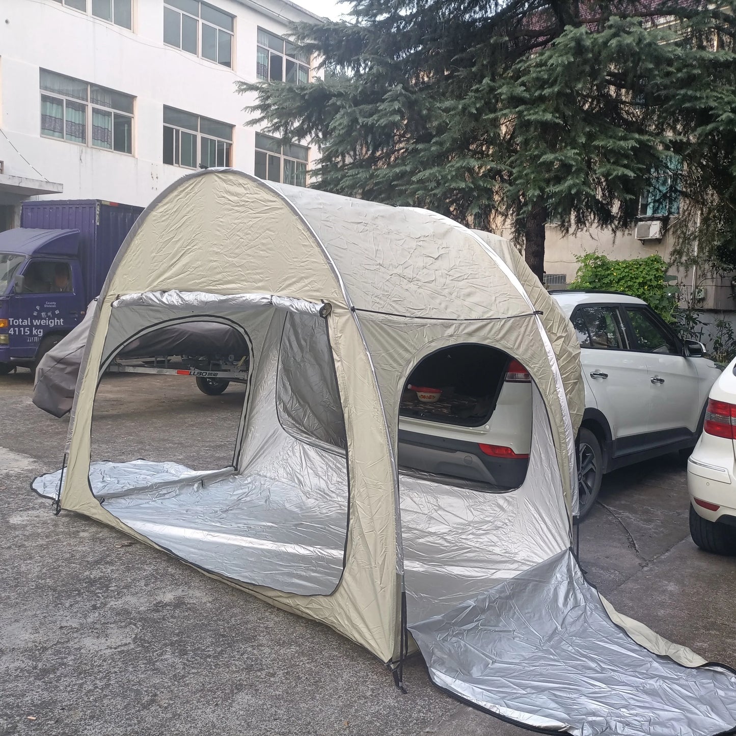 Others Double Layer SUV Tail Tent Waterproof Car Rear Tent