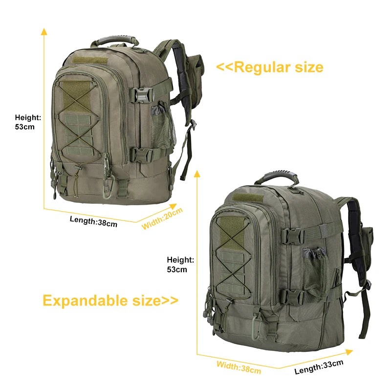LQARMY Tactical MOLLE Backpack For Hiking And Camping