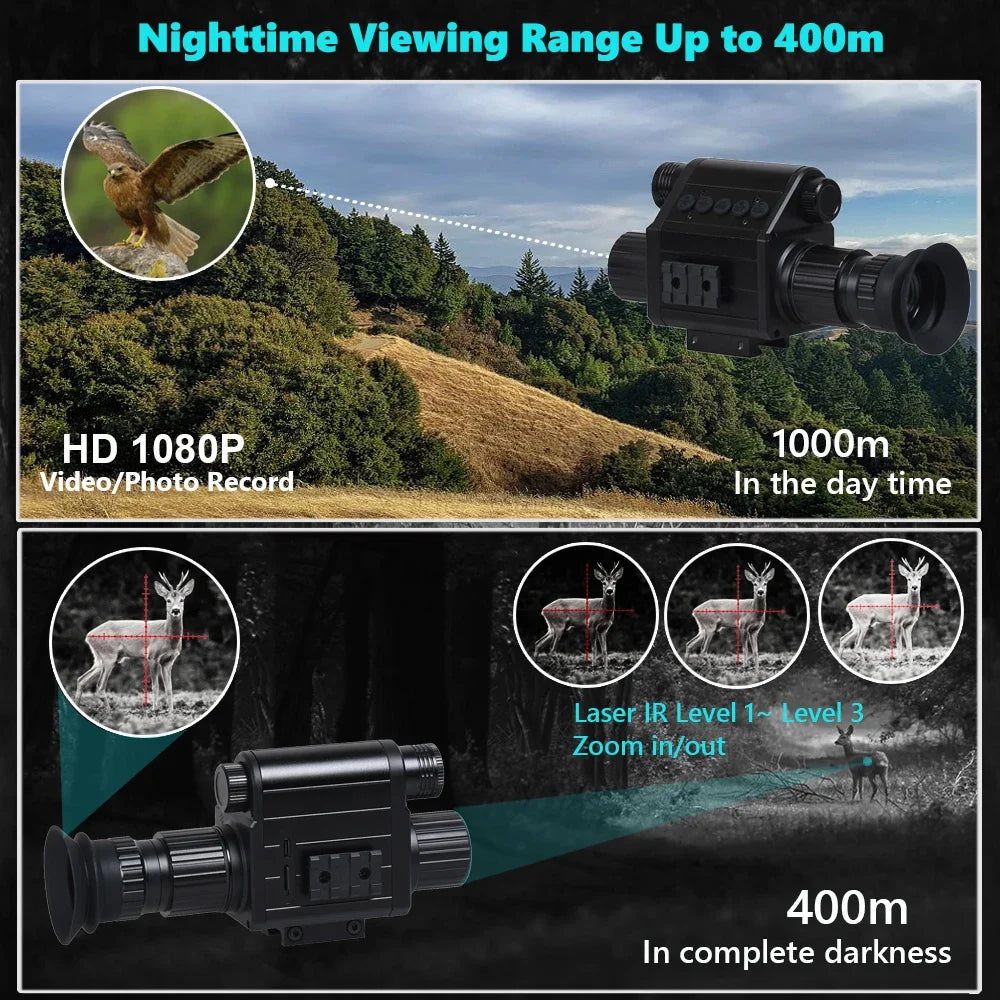TensdarCam Digital Night Vision Monocular 1080P Infrared Scope 940nm