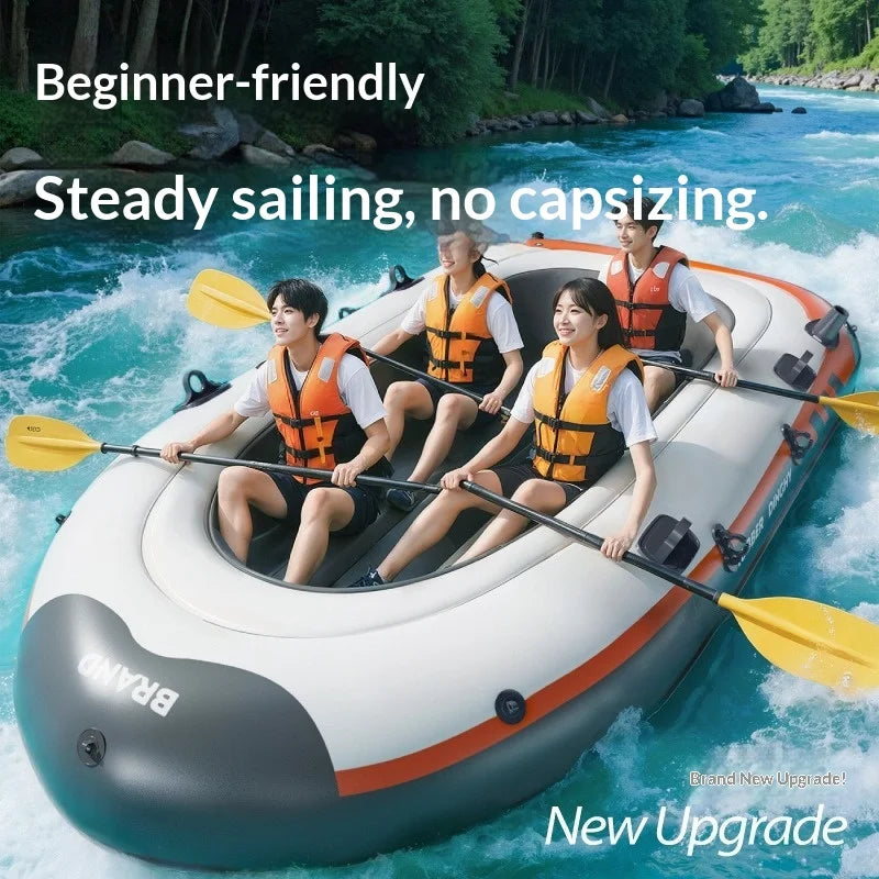 Tandem Inflatable Fishing Kayak Heavy Duty Wear Resistant