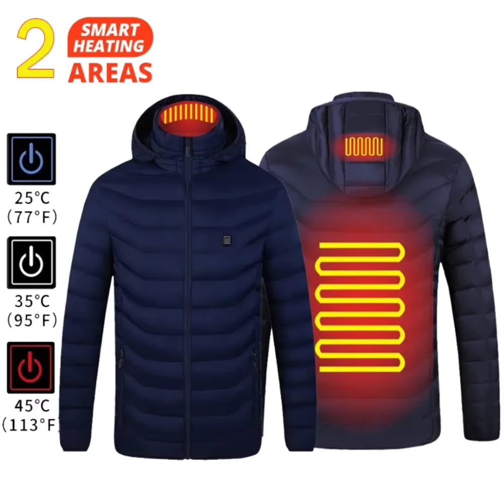 LEOSOXSCN 21 Areas Heated Jacket Unisex USB Self Heating