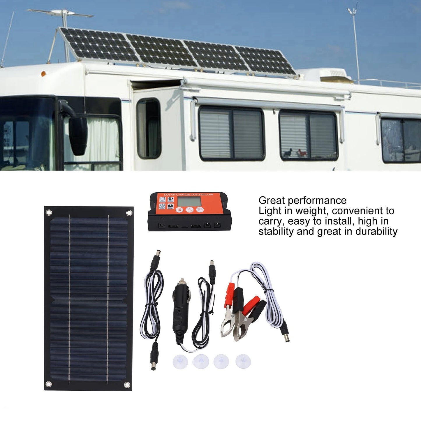 YOSOO 600W Monocrystalline Solar Panel Charger With 100A Controller