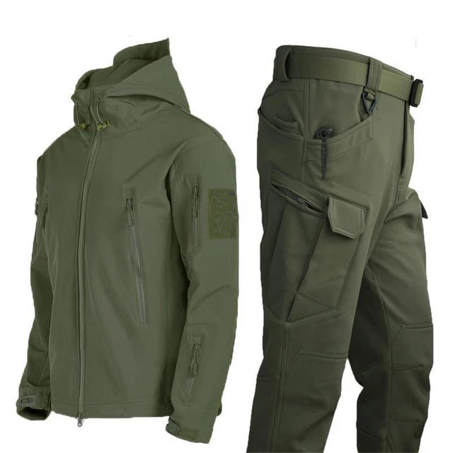 Mazerout Winter Tactical Jackets Waterproof Fleece Hooded Coat