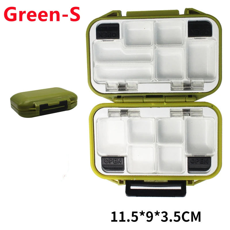 Fishing Tackle Boxes Waterproof Storage Bait Box Dual Opening