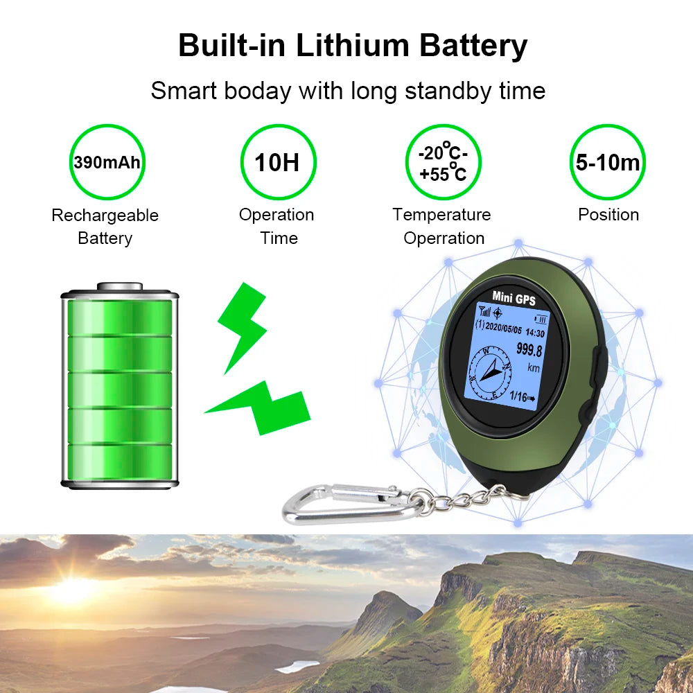 Handheld GPS Digital Compass Altitude Locator for Outdoor Hiking