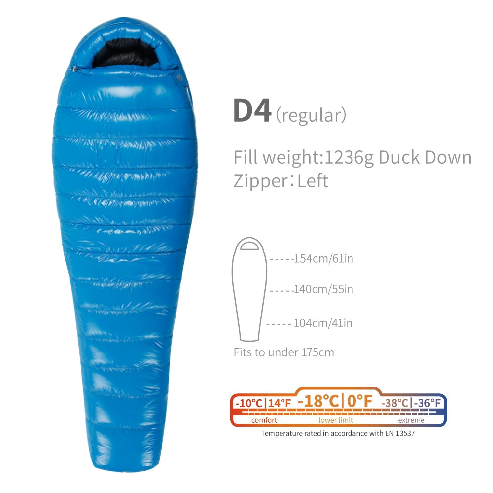AEGISMAX Duck Down Sleeping Bag 650FP Ultralight Outdoor