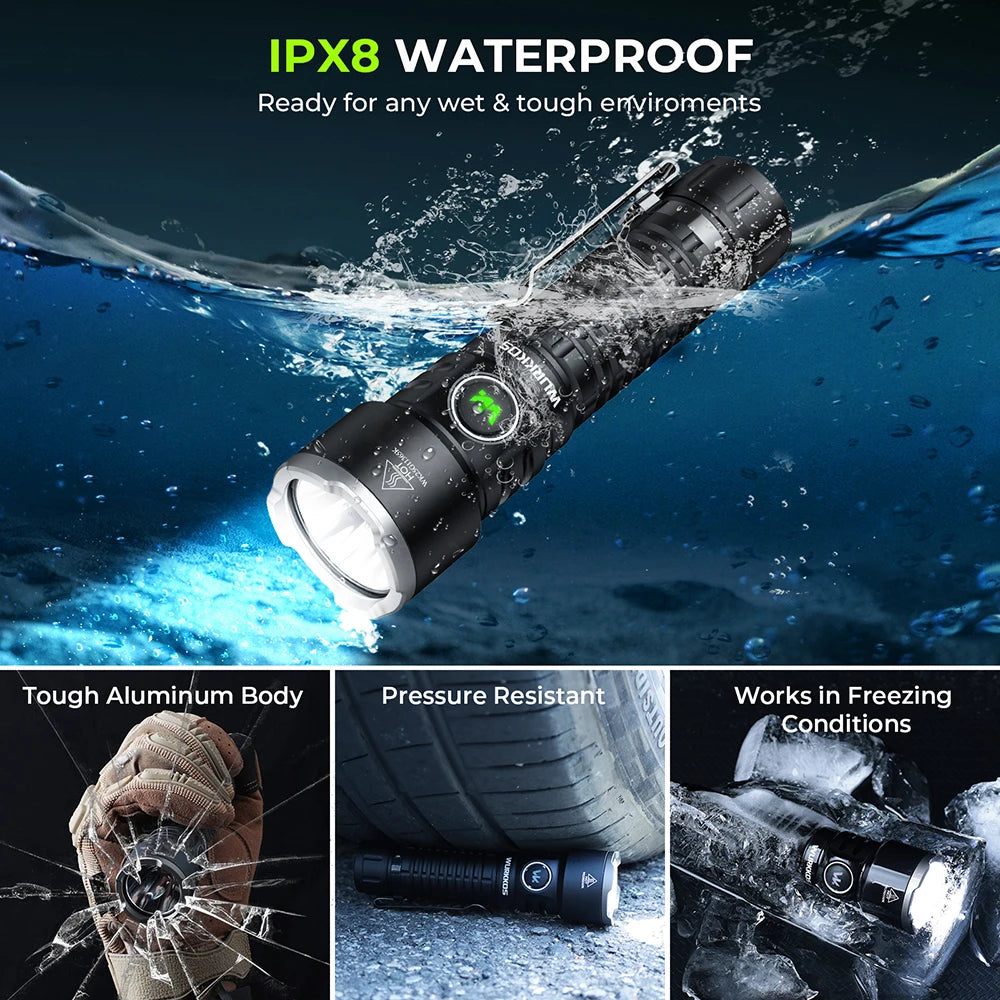 Wurkkos TS28 EDC Flashlight 3200 Lumens 21700 Battery Rechargeable