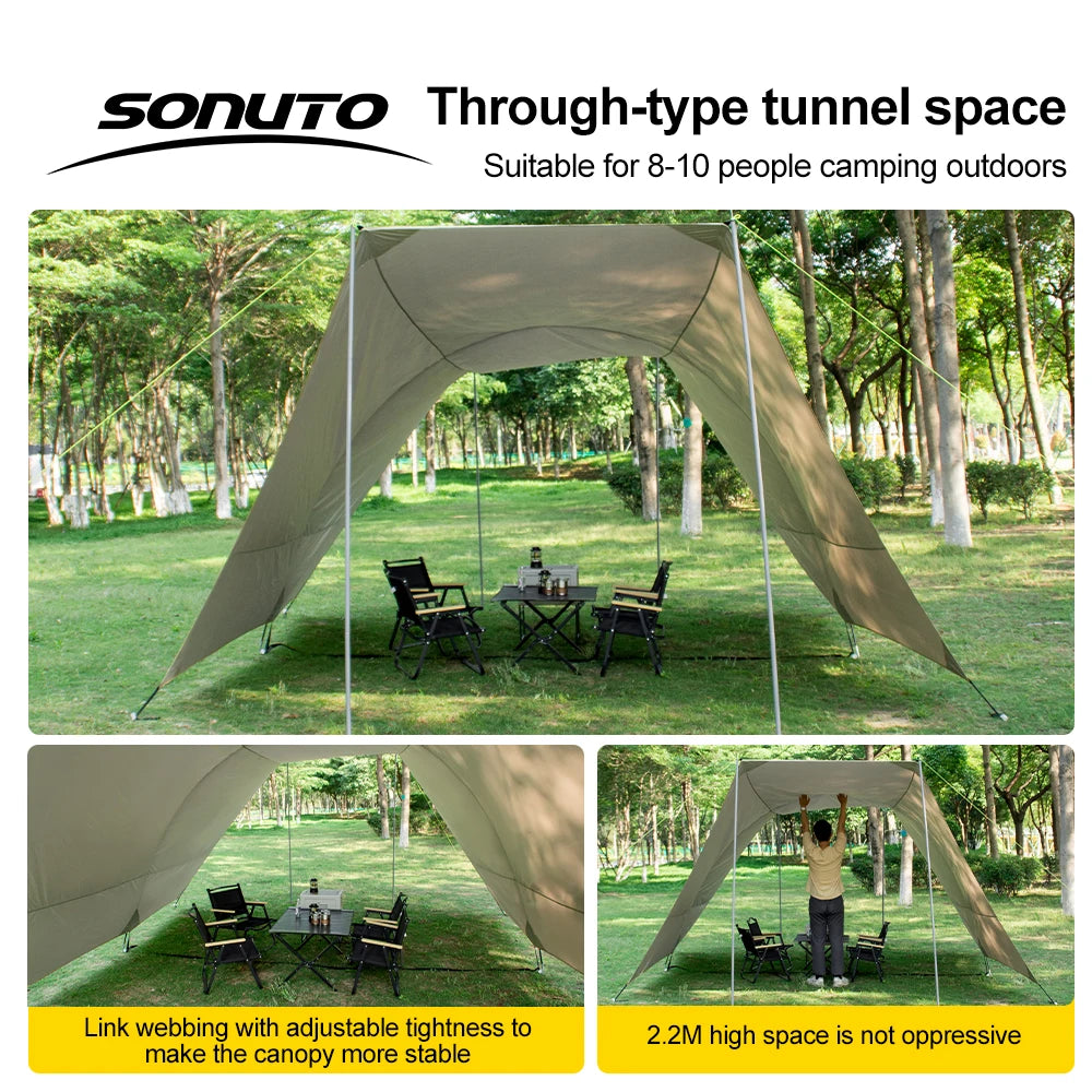 UPF50 Plus Lycra Beach Tent Windproof Portable Sunshade Shelter Camping