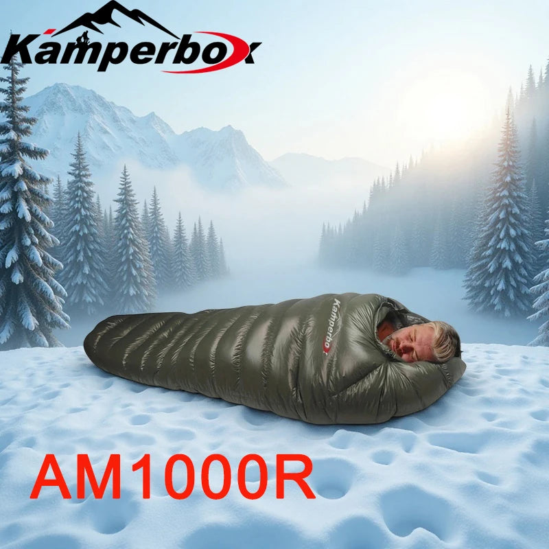 Kamperbox Cold Weather Down Sleeping Bag for Winter Camping